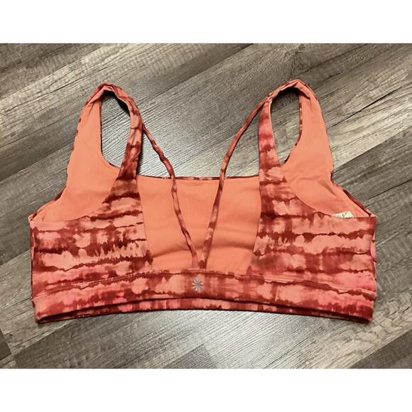 NWOT Athleta Exhale Printed Bra Tahiti Coral NWOT $54 Sz.3X Powervita Soft - Picture 5 of 5